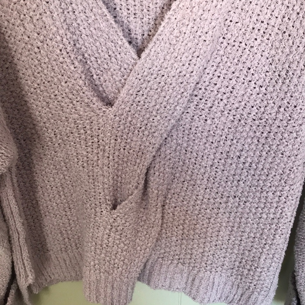 Free People Spring V-neck Knit Sweater - Picture 4 of 8